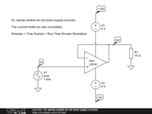CL opamp models do not show supply currents