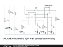 PICAXE traffic light with pedestrian crossing