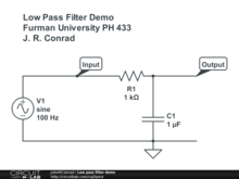 Low pass filter demo