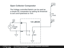 Open Collector Comparator using Switch