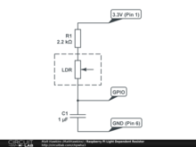 Raspberry Pi Light Dependent Resistor