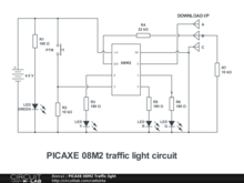 PICAXE 08M2 Traffic light
