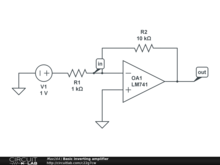 Basic inverting amplifier