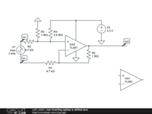 non inverting opAmp w shifted zero