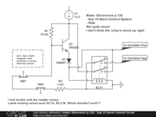 Make: Electronics p.135 - Exp 15 Alarm Control Circuit
