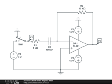First Order Higpass filter