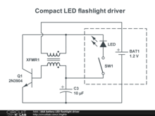 AAA battery LED flashlight driver