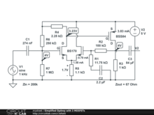 Simplified  OpAmp with 3 MOSFETs