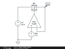 Opamp voltage regulator