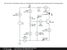 CdS night switch simulation