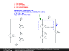 Voltage Controlled Voltage Source (VCVS) Example - Behavioral