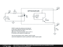 Optocoupler LED-phototransistor pair simulation by CCCS
