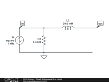 Circuit de integrare RL in curent