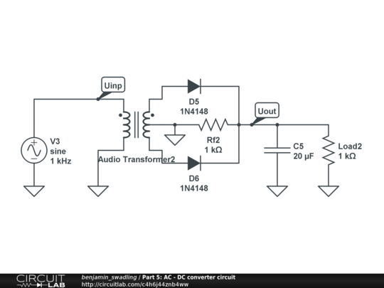 formel søskende Examen album Part 5: AC - DC converter circuit - CircuitLab