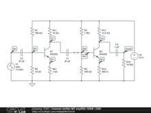 Common emitter BJT amplifier (GAIN =200)