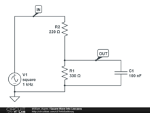Square Wave into Low-Pass Filter