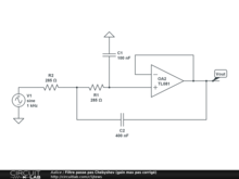 Filtre passe pas Chebyshev (gain max pas corrigé)