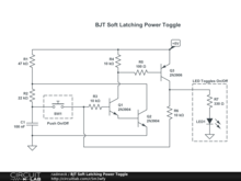 BJT Soft Latching Power Toggle
