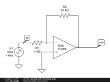 op-amp with inverting amp