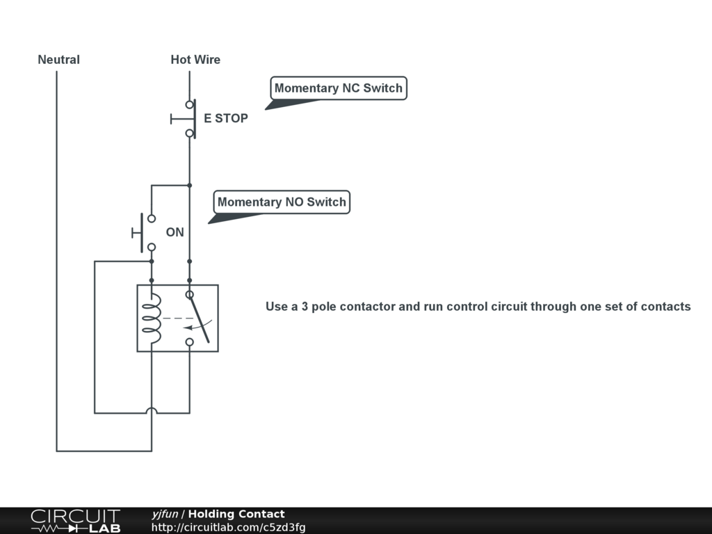Contactor Holding Circuit Diagram