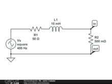RL - serie 1 indutor