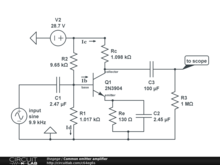Common emitter amplifier