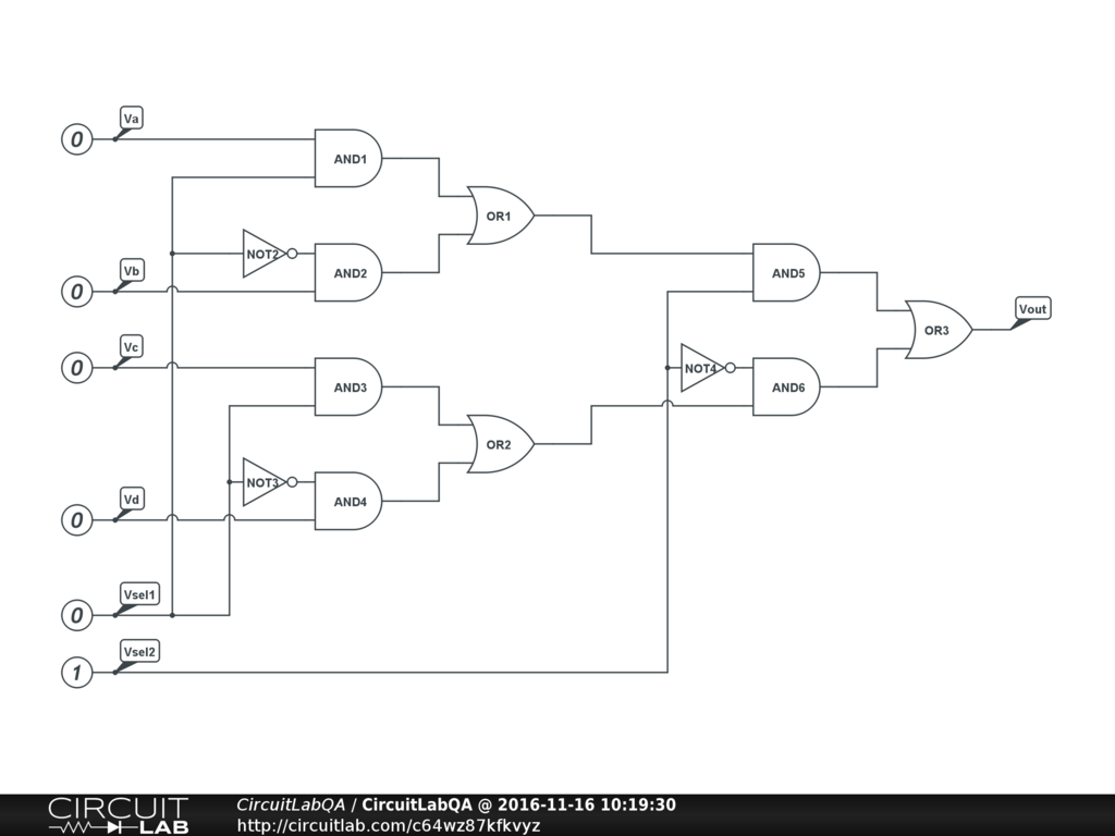 4 x 1 mux using logic gates - Electronics Q&A - CircuitLab