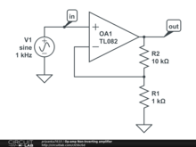 Op-amp Non-Inverting amplifier