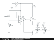 fuente de corriente con amplificador