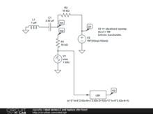 ideal series LC and laplace xfer funct