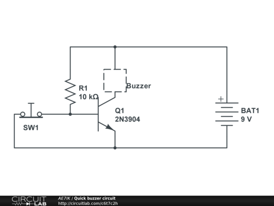 Simple Buzzer Circuit Diagram