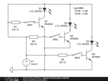3power led 3transistor switches