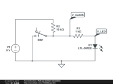 Pull-up resistor simulation