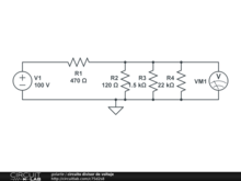 circuito divisor de voltaje