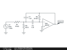 Bandpass filter diff Op-Amp