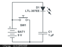 Capacitor and light
