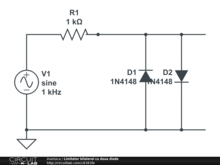 Limitator bilateral cu doua diode