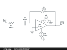Treble highpass filter
