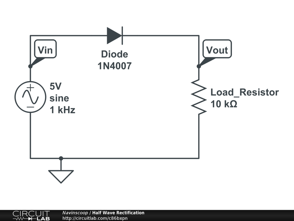 Half Wave Rectifier With Capacitor Circuit Diagram