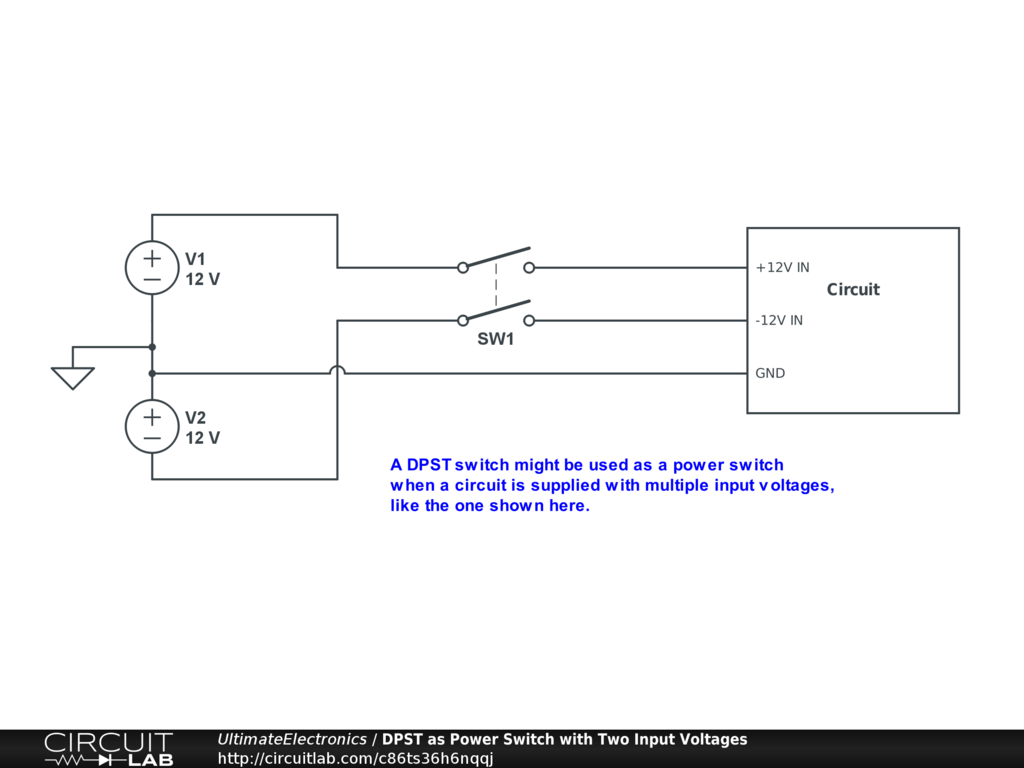 DPST as Power Switch with Two Input Voltages