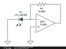 Transimpedance LED input