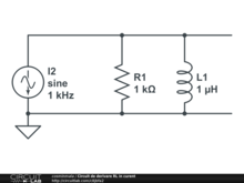 Circuit de derivare RL in curent