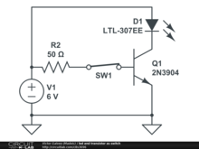 led and transistor as switch