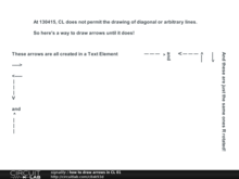how to draw arrows in CL 01