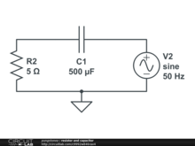 resistor and capacitor