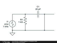 circuit de integrare rc in tensiune curent