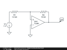 Simple Inverting Op-Amp Circuit