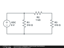 Schematic 8 - Series-Parallel Total Resistance