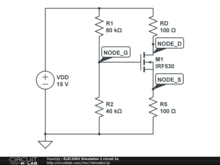 ELEC2003 Simulation 2 circuit 2a