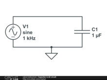 Capacitor in AC circuit